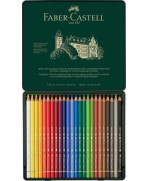 Estuche de metal con 24 lápices de color Polychromos
