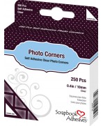 Adhesivos para álbumes. Esquinas de fotos transparentes 250 pcs