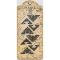 Graphic 45 Ornate esquinas metal (8 pcs)