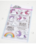 Heffy Doodle Fluffy Puffy Unicornios 15 Sellos transparentes