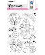 Sello transparente flores