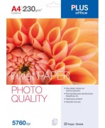 Papel Fotográfico A4 Plus Office Inkjet Paper 5760 Dpi 230g 20 Hojas