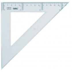 ESCUADRA DE 25 CM.CRISTAL