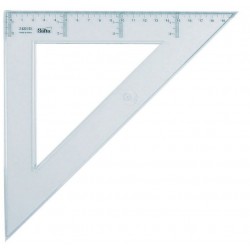 ESCUADRA DE 30 CM. CRISTAL