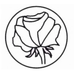 Sello madera barnizada para lacre (simbolo) la rosa Herbin