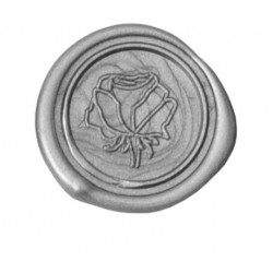 Sello madera barnizada para lacre (simbolo) la rosa Herbin