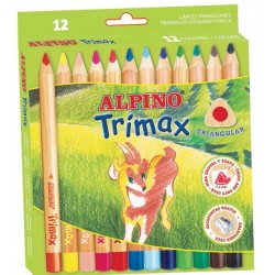 Estuche 12 lápices de colores gruesos Trimax