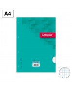 Recambio Campus 4 Taladros A4 100H 90gr Cuadrícula 4mm