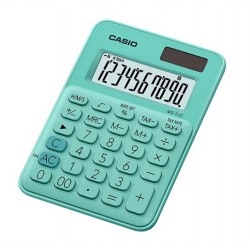 Calculadora sobremesa Casio MS-7UC, 10 dígitos. Verde