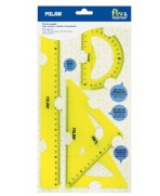 JUEGO DE REGLAS MILAN 30 CM FLEXIBLE AMARILLO