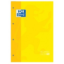 RECAMBIO COLOR, OXFORD SCHOOL, ENCOLADO, A4+ 80h 90gr 4 TALADROS CUADRIC.5x5