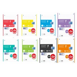 RECAMBIO OXFORD SCHOOL COLOR 1 A4 120h (100+20) 90gr 4 TALADROS CUADRIC.5x5