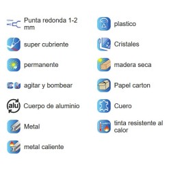 Edding 751 marcador de tinta opaca plateado/dorado a elegir