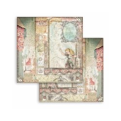 Scrapbooking Stamperia Alicia a través del espejo