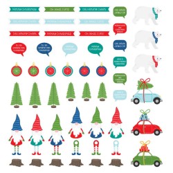 Gnomie Christmas Dance Printed Die Cuts