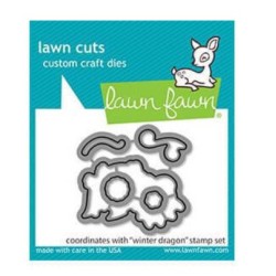 Lawn Fawn - Troqueles de corte de césped - Dragón de invierno LF2426