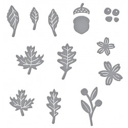 Spellbinders Mini flores de otoño Etched Dies
