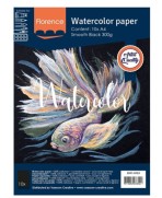 Papel de acuarela A4 300g Negro 10ud