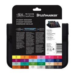 Brushmarker Set 24 Rotuladores - Winsor and Newton Student Designer Brushmarkers