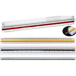 ESCALIMETRO 30cm 6 ESC.  (1:20-1:25-1:331/3- 1:50-1:75-1:100) Domingo Ferrer