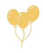Troquel fino ZAG Cumpleaños globos fiesta